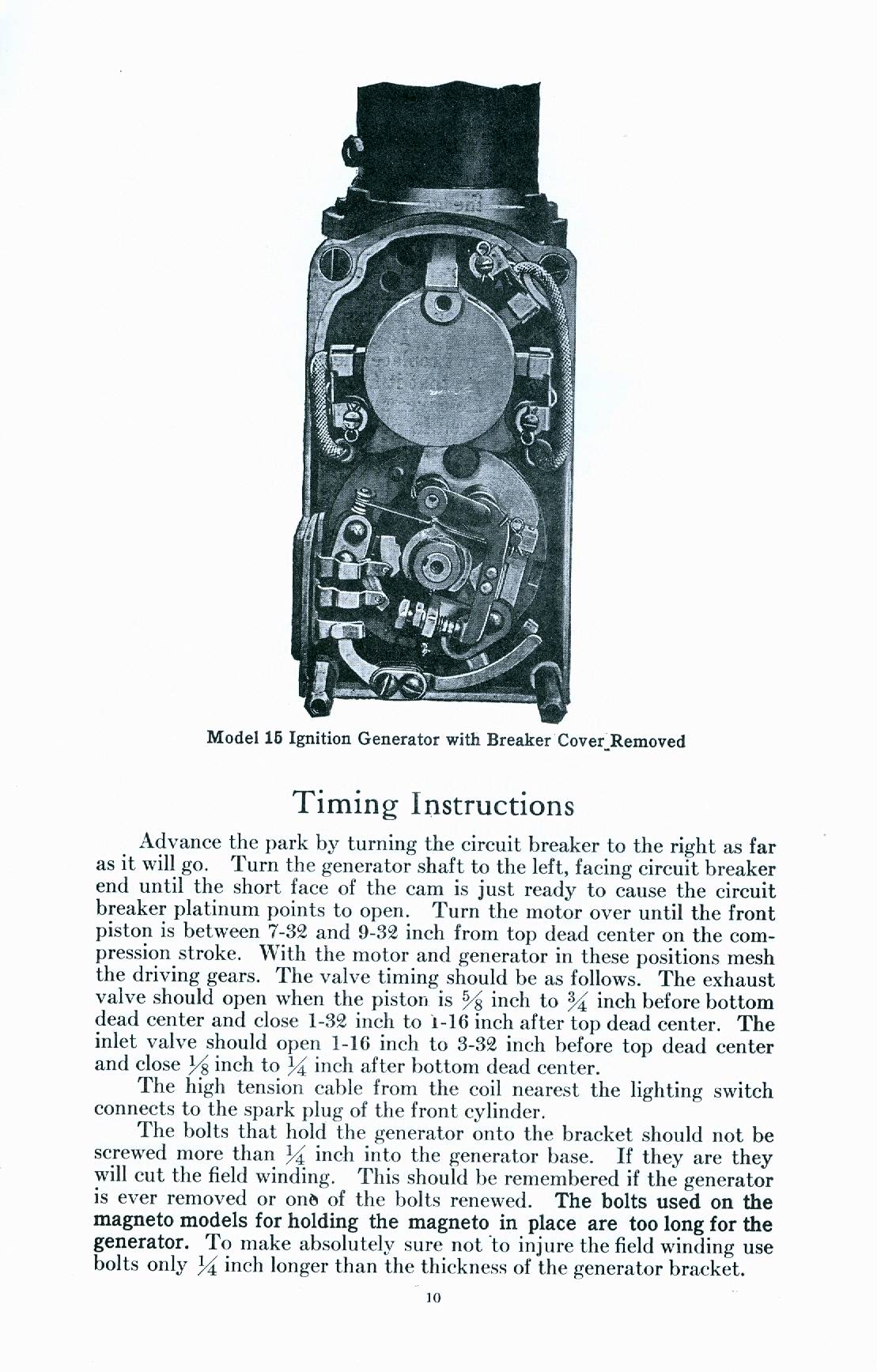1915 Remy Instructions Book Model 15 Generator - Image 4