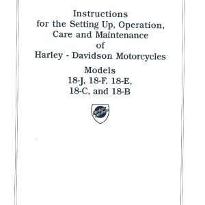 1918 Harley Operations & Care