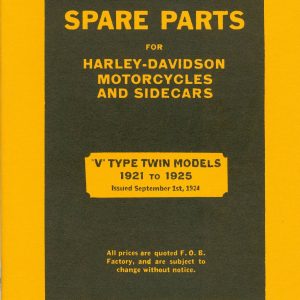 1921-1925 Harley Parts Book