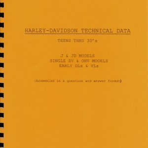 1930 Harley Technical Data