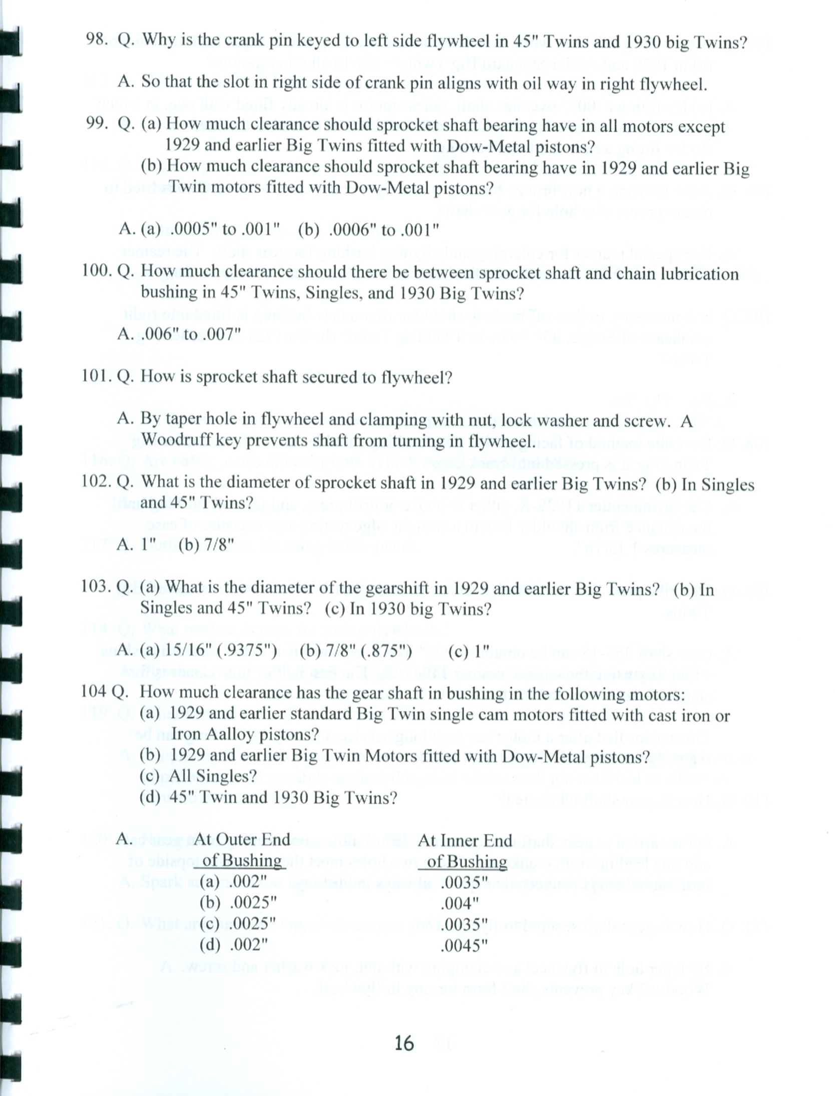 1930 Harley Technical Data - Image 3
