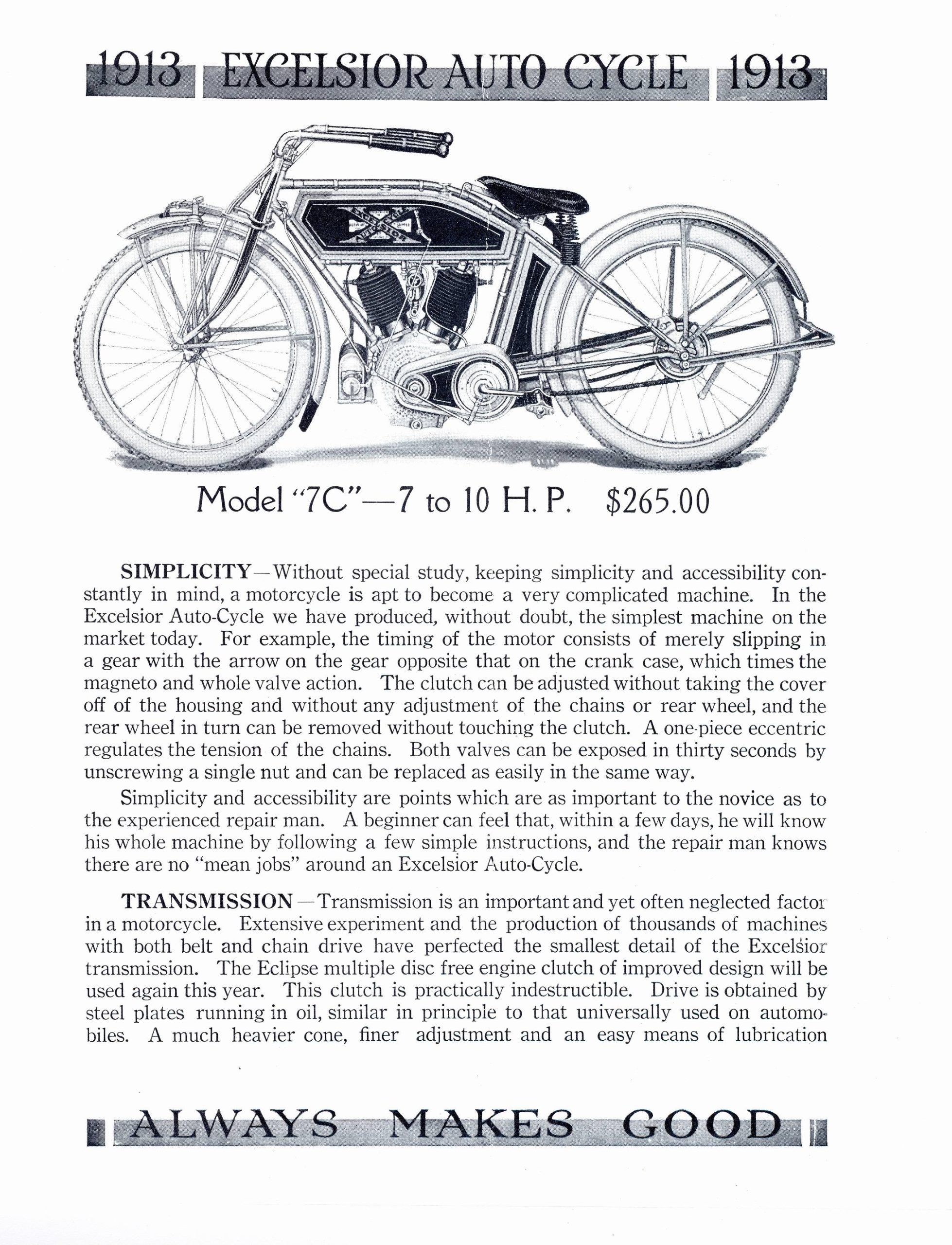 1913 Excelsior Sales Brochure - Image 4