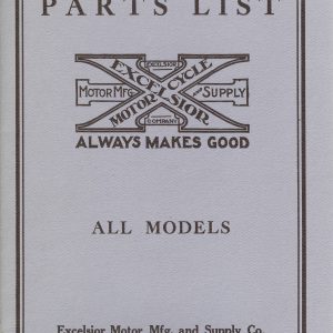 1916-1924 Excelsior Parts Book