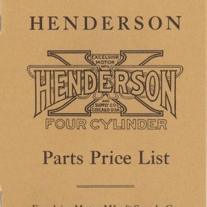 1918-1919 Henderson Parts List