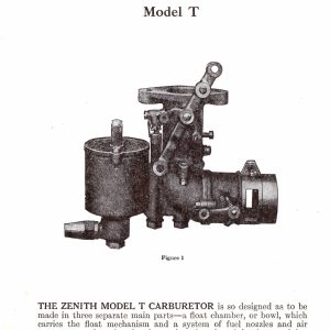 1921 Zenith Carburetor Model T, Bulletin # 8,