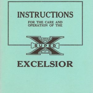 1925-1926 Super X Care & Operations