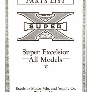 1925-1929 Super X Parts Book