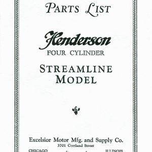 1929 Henderson Parts Book