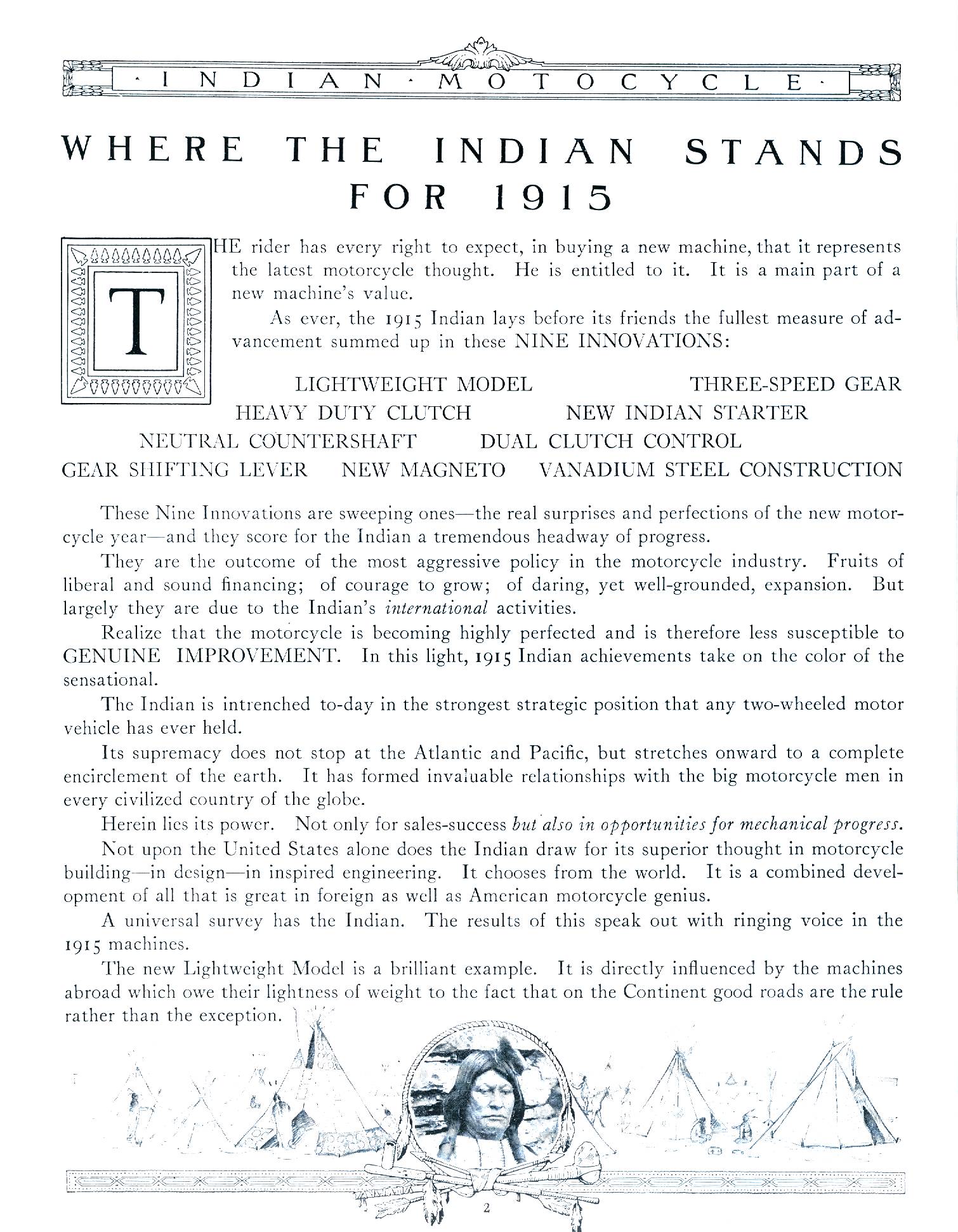 1915 Indian Sales Catalog - Image 2