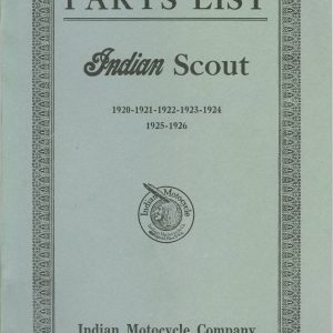 1920-1926 Indian Scout Parts Book