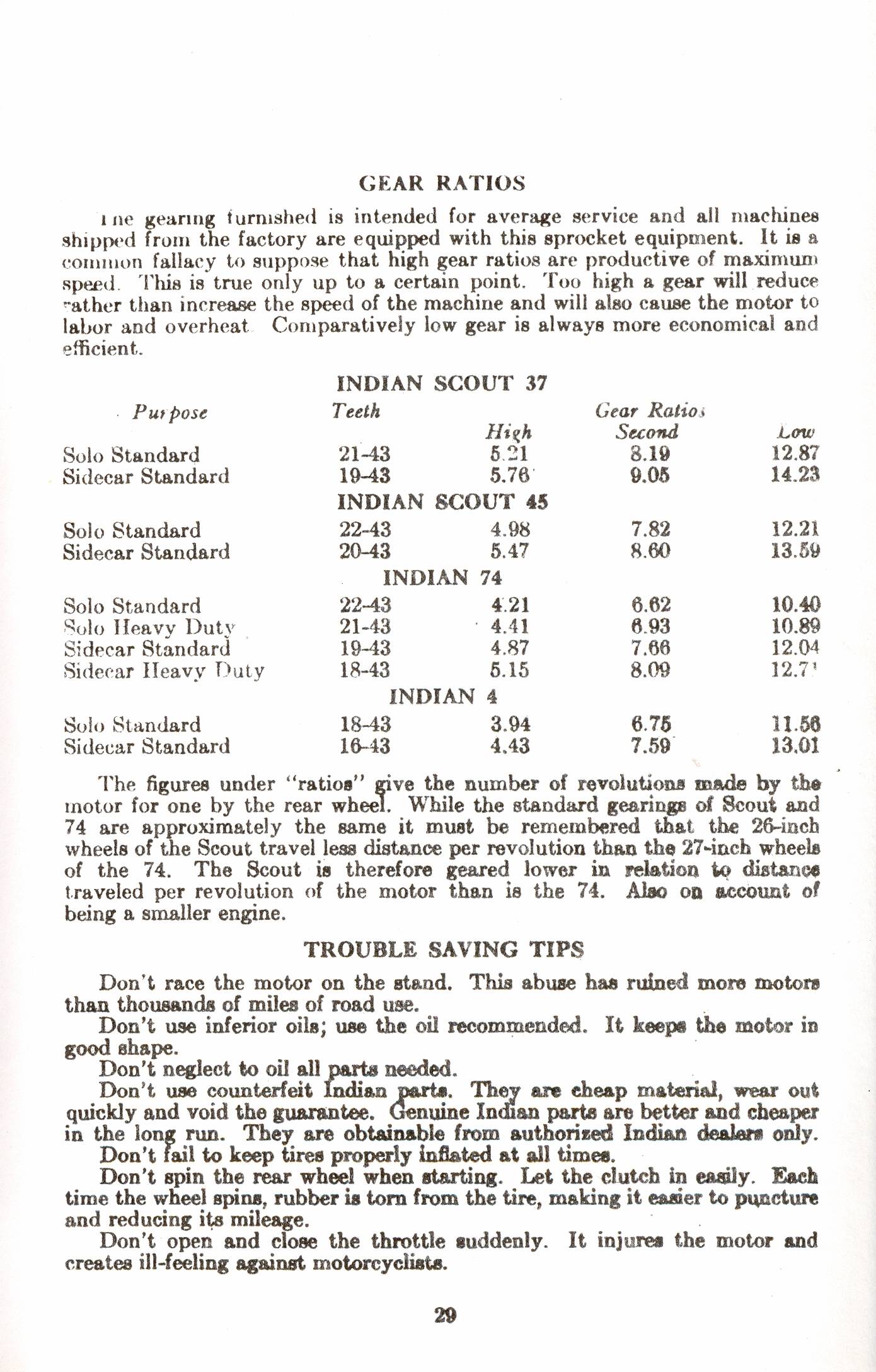 1928 – 1931 Indian Rider's Instructions, All Models - Image 4