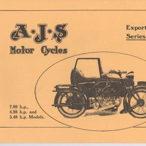 1927 AJS motorcycle catalog  20 pages