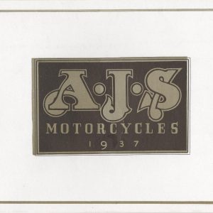 1937 AJS catalog 16 pages