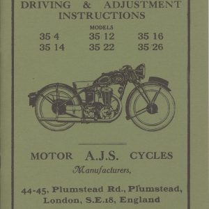 AJS Driving & Adjustment Instruction 28 pp