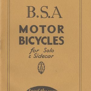 1927 BSA Solo & Sidecar catalog 15 pages