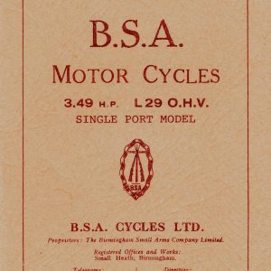 1930 BSA Single Port Helpful Hints 44 pages