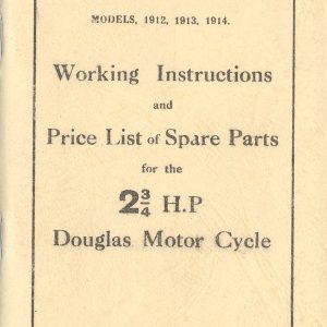 1912-1914 Douglas Working Instruction & Parts list  46 pp