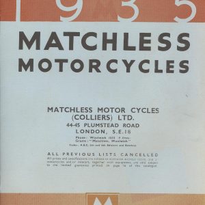 1935 Matchless catalog