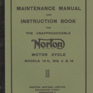 Norton Maintenance Manual & Instr. 42 pp