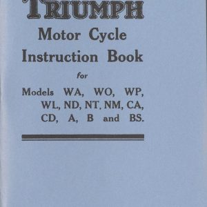1932 Triumph Motorcycle Instruction book, 52 pp