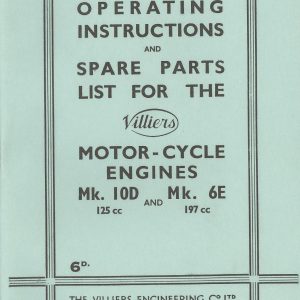 1949 Villers Operation Instr. & Parts 28 pages