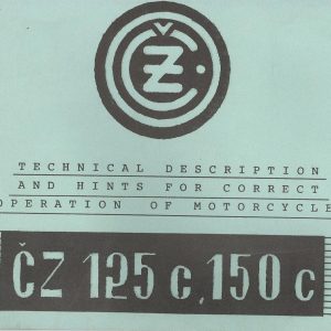 CZ technical description & hints for operation of 125c. & 150c., 52 pp