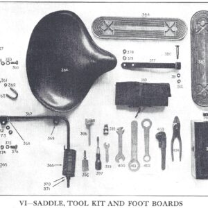 Saddle, Tool Kit & Foot Boards
